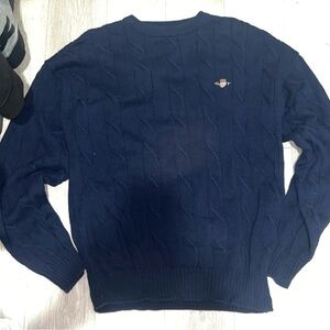 Vintage Gant navy blue cable knit sweater Size XLT #cableknit #knitwear